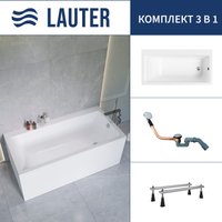 Ванна Lauter Seraphina 170x80 2112170R (с ножками и сифоном 21Y11020 хром)