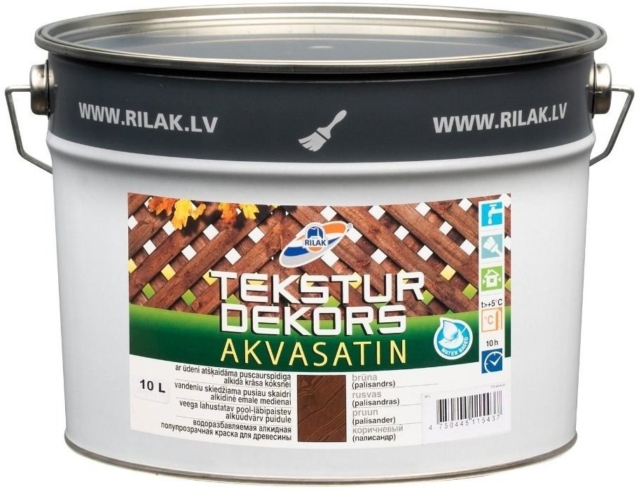 

Краска Рижский лакокрасочный завод Teksturdekors Akvasatin 10л