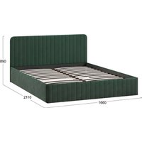 Кровать Трия Шелли Тип 1 с подъемным механизмом 160x200 (велюр Confetti Deep forest)