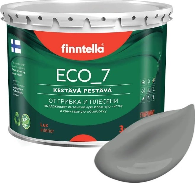 

Краска Finntella Eco 7 Kivia F-09-2-3-FL059 2.7 л (серо-зеленый)