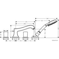 Смеситель Hansgrohe Metropol Classic 31315090 (хром/золото)