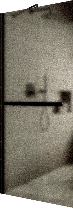 Душевая стенка MaybahGlass 119x195 MGD-716-6ш (бронзовое матовое стекло/черный)