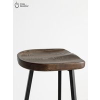 Табурет Stal-Massiv PopART-65 (дуб мореный/черный)