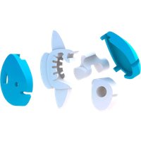 Магнитный конструктор Halftoys Ocean Луна-рыба HOS002