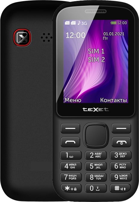 

Кнопочный телефон TeXet TM-221 (черный)