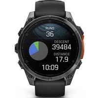 Умные часы Garmin Fenix 8 47мм (серый, черный силиконовый ремешок)