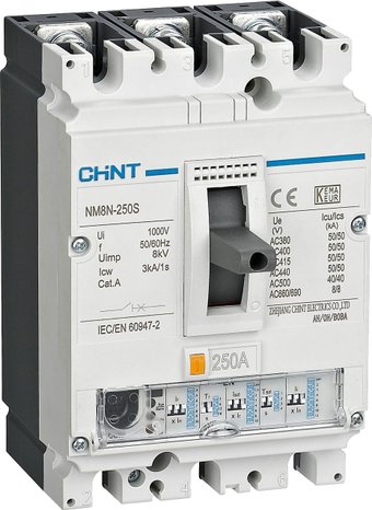 Выключатель автоматический Chint 3п 250А 50кА NM8N-250S EN 271335