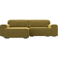 Угловой диван Лига диванов Лига-029 левый 121922L (микровельвет желтый)