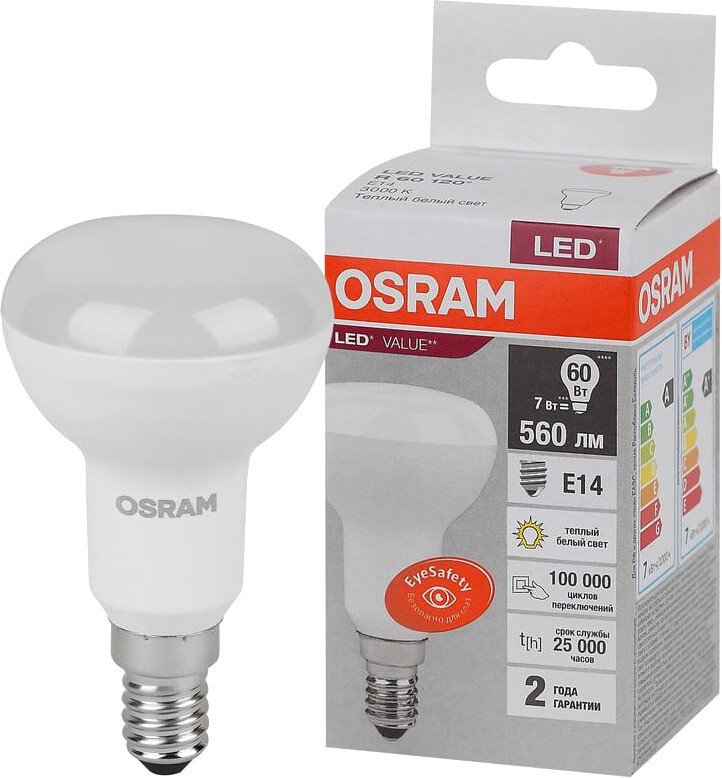 

Светодиодная лампочка Ledvance LED Value 4058075581661 E14 7 Вт 3000 К