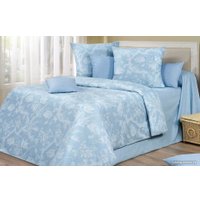 Евро комплект постельного белья Cotton Dreams Комо голубой Евро 220x240 50x70 в Бобруйске