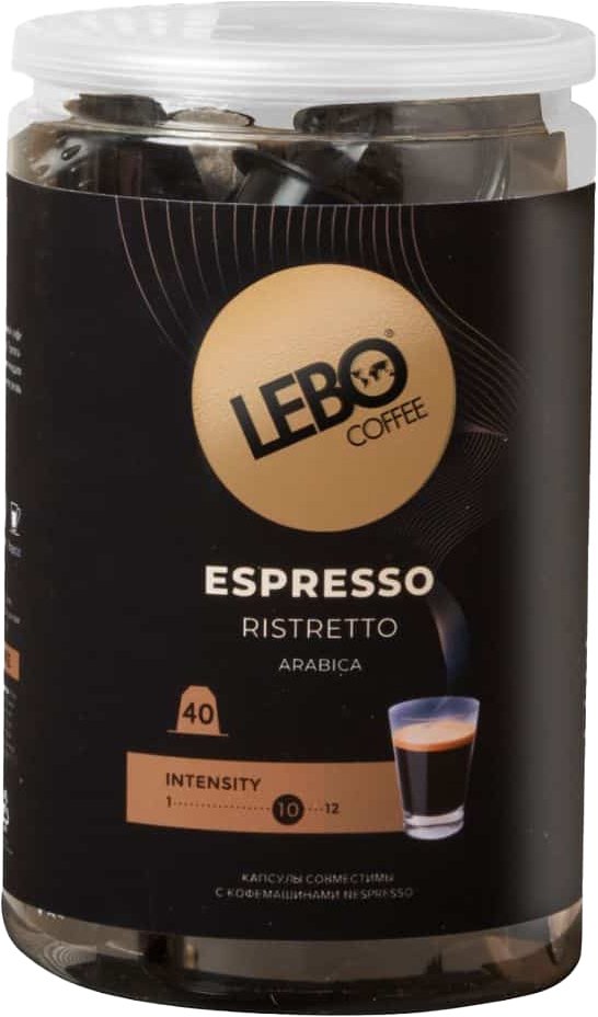 

Кофе в капсулах LEBO Coffee Espresso Ristretto 220 г