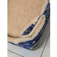 Лежак Lanatex 169 22215 (71x69x1.5, синий/бежевый)