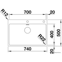 Кухонная мойка Blanco Andano 700-IF/A 525246 (с клапаном-автоматом, сатин)