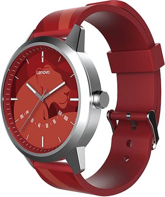 Гибридные умные часы Lenovo Watch 9 Constellation Series (лев, красный/бордовый)