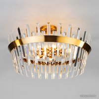 Люстра средней высоты Евросвет Steccato 10111/8 золотая бронза/прозрачный хрусталь Strotskis