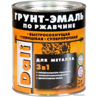 Грунт-эмаль Dali Молотковая по ржавчине 3 в 1 0.75 л (шоколадный)