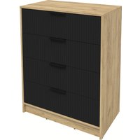 Комод Интерлиния Концепт Лайн КТ-К80 (дуб золотой/черный)
