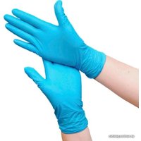 Нитровиниловые перчатки Wally Plastic S 100 шт (синий)