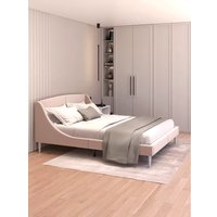 Кровать MONOFIX Лотти 160x200 (микровелюр/бежевый)