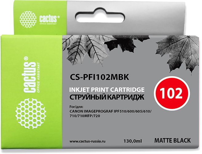

Картридж CACTUS CS-PFI102MBK
