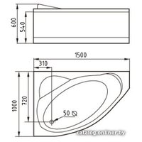 Ванна Gemy G9009 B L 150x100