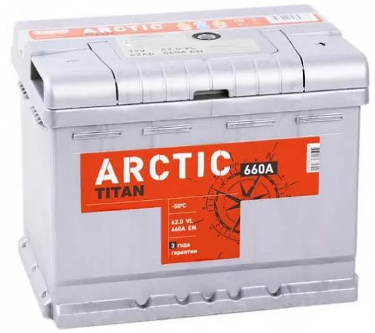 

Автомобильный аккумулятор Titan Arctic R+ (62 А·ч)