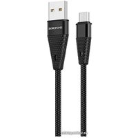 Кабель Borofone BU10 microUSB 1.2 м (черный)