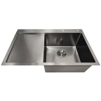 Кухонная мойка Stellar Decor S6550NB-R-D (нано черный)