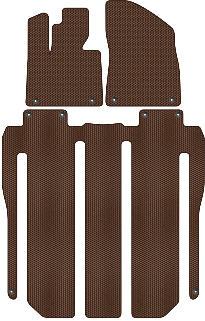 

Комплект ковриков для авто Alicosta Zeekr 009 I (минивэн / минивэн) 2022 - Н.В. задний цельный (коричневый, сота)