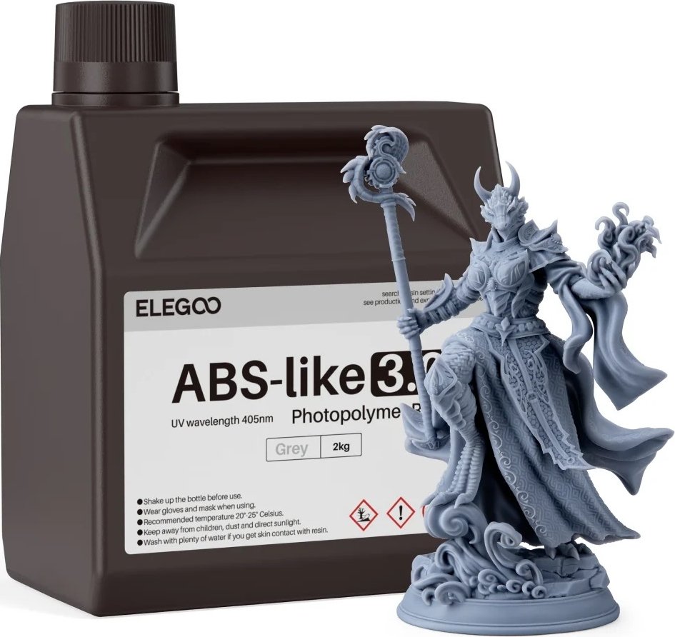 

Фотополимер Elegoo ABSlike V3.0 2кг (серый)