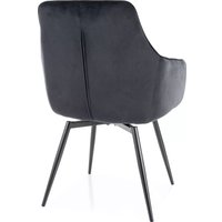 Стул с подлокотниками Signal Servio Velvet Bluvel 19 (черный/черный)