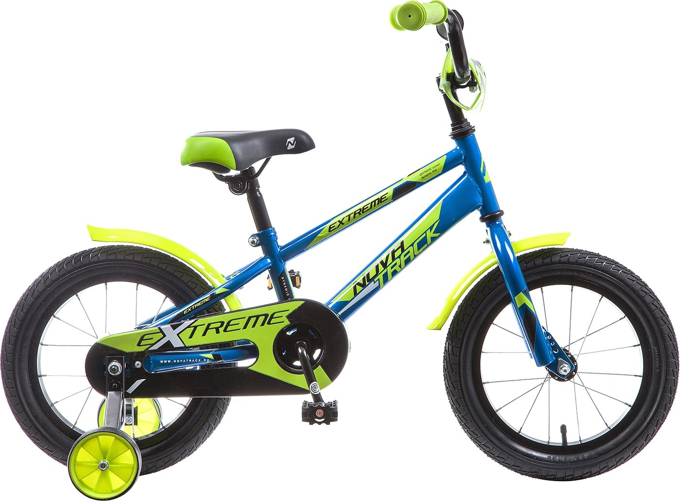 

Детский велосипед Novatrack Extreme 16 (синий/зеленый, 2019)