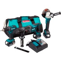  Makita DLX3078TX1 (шуруповерт, болгарка, перфоратор, 3 АКБ, сумка)