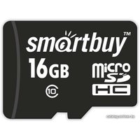 Карта памяти SmartBuy microSDHC SB16GBSDCL10-01LE 16GB (с адаптером)