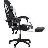 Игровое (геймерское) кресло Calviano 1590 (PU, черный/белый)