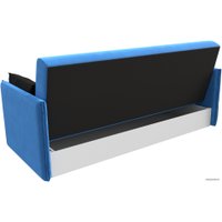 Диван Лига диванов Лига-018 117840 (велюр голубой/подушки черный)