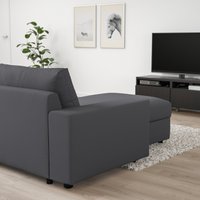 Угловой диван Ikea Vimle с широкими подлокотниками/Hallarp серый s09401772