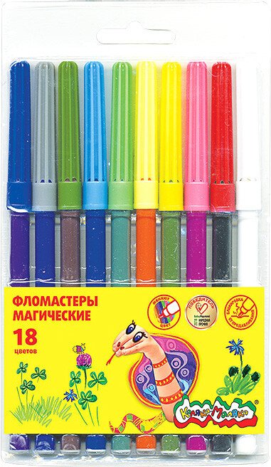 

Фломастеры Каляка-Маляка ФМКМ10 (18 цв)