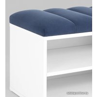 Тумба для обуви Stool Group Хольст vt-holst-785 (белый/велюр синий)