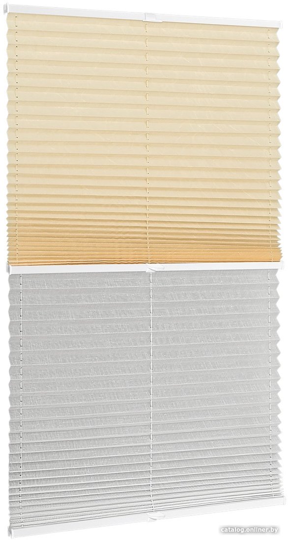 Плиссе Delfa Basic Crush СПШ-35501/3504 Basic Transparent (68x160, ваниль/белый)