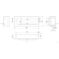 Биокамин Kratki Delta 1200 (правый)