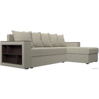 Угловой диван Лига диванов Дубай лайт правый 114187 (рогожка корфу 02)