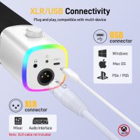 Проводной микрофон Maono PD100X (белый)