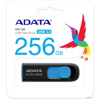 USB Flash ADATA DashDrive UV128 256GB (черный/синий)
