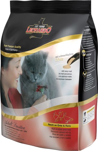 Сухой корм для кошек Leonardo Adult Sensitive Duck & Rice 2 кг
