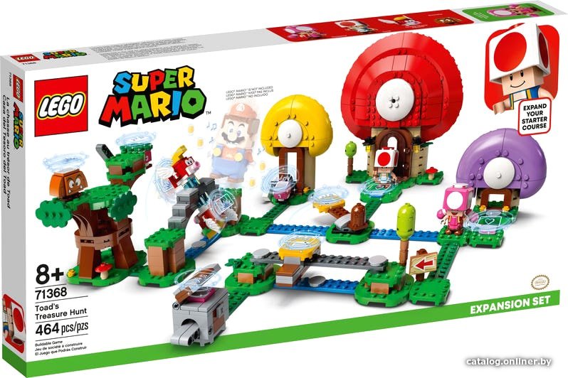 Конструктор LEGO Super Mario 71368 Погоня за сокровищами Тоада. Доп. набор