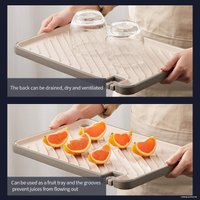 Разделочная доска OOU бежевый мрамор (37*25*2 cм)