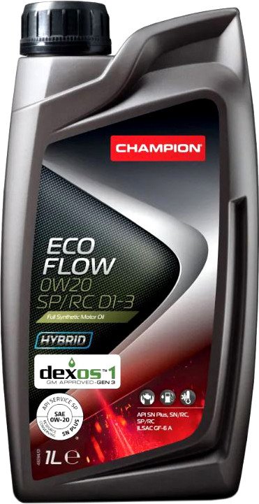 

Моторное масло Champion Eco Flow 0W-20 SP/RC D1-3 1л