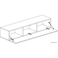 Стенка НК-Мебель Point комплект 7 гостиная (дуб вотан/черный глянец) в Лиде