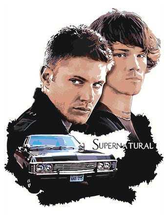 Картина по номерам SLAVINA Винчестеры Сверхъестественное NEEN-z230522-2